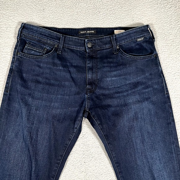 Mavi Jeans Mens 38x30 Blue Jake Slim Leg Casual Stretch Denim Preppy Logo Adult - Picture 2 of 13